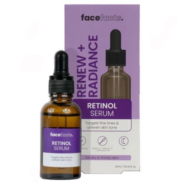 Face facts Renew + radiance retinol acid face serum 30ml