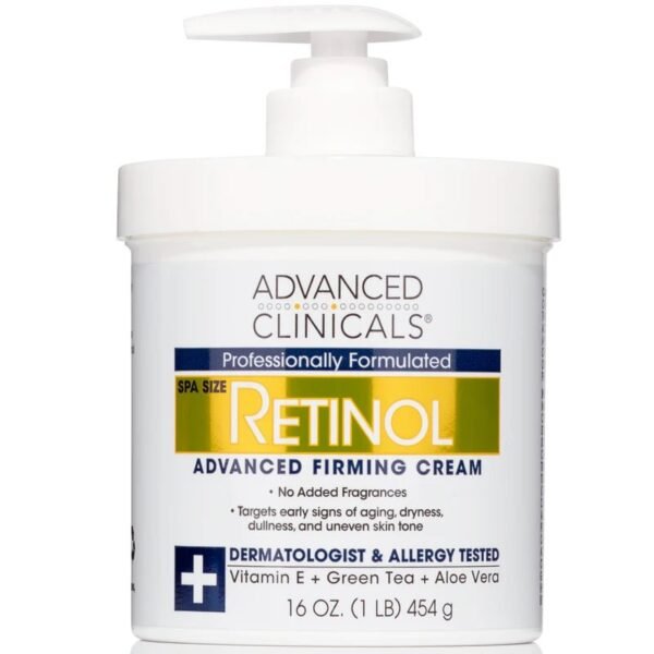 Advanced Clinicals Retinol Anti-Aging Face & Body Cream, 16 Oz