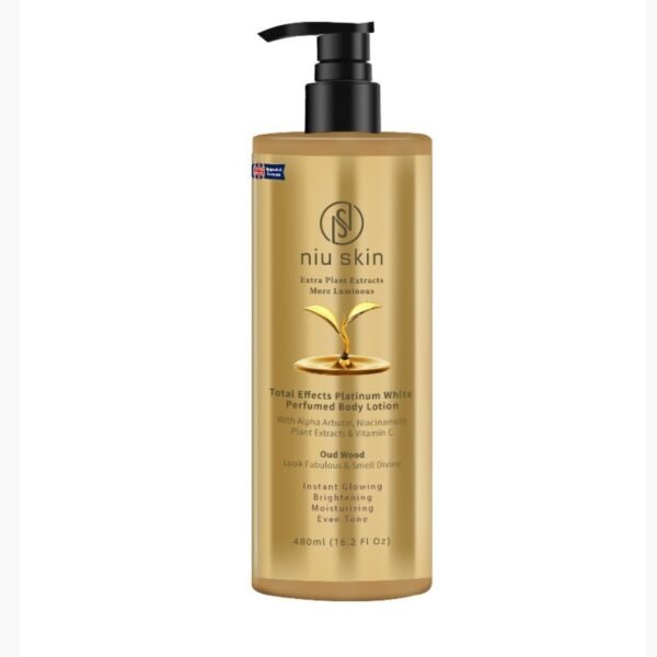 Niu skin total effects platinum white perfumed body lotion oud wood 480ml