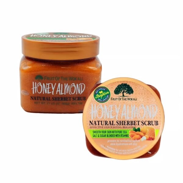 Fruit of wokali honey almond body scrub 600G