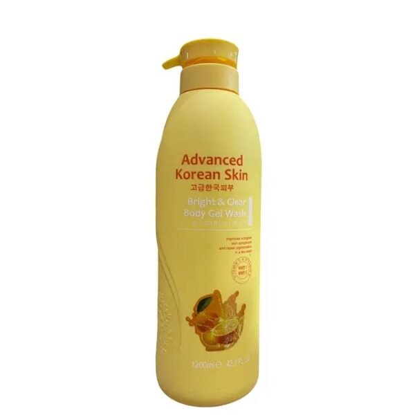 Advanced Korean Skin Bright & Fair Body Gel Wash 1200ml ((Vitamin C & Vitamin E)