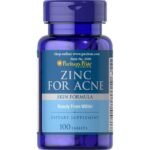 Puritan’s Pride Zinc for Acne – Skin Formula – 100 Tablets
