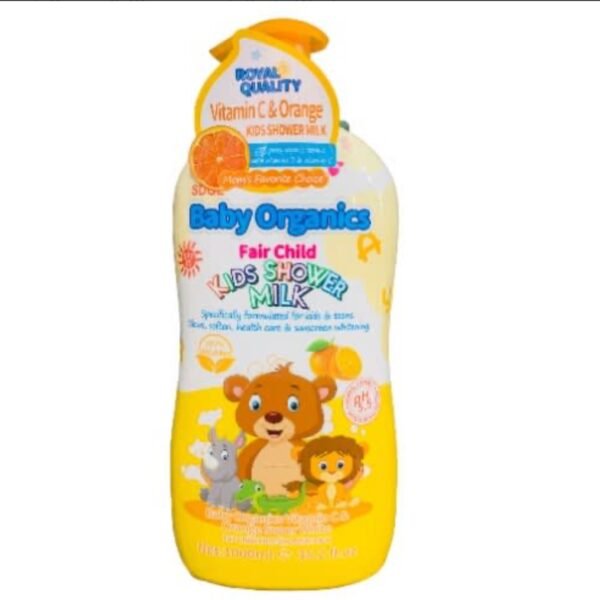 Baby Organics child kids shower milk 1000ml(VITAMIN C & ORANGE)