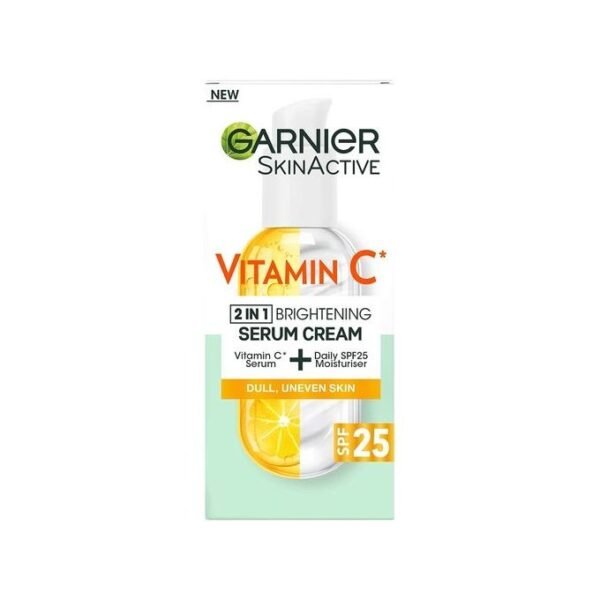 Garnier skin active vitamin c 2in1 brightening serum cream spf 25-50ml