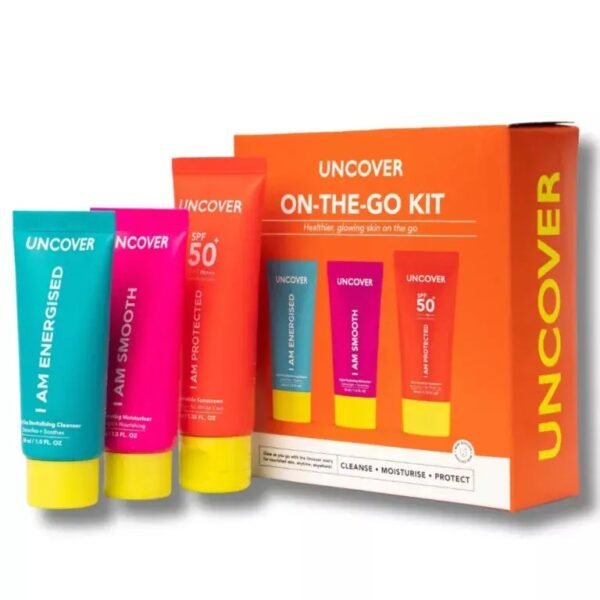 Uncover The essential kit (3 Step Routine: Cleanser 30ml, Moisturizer 30ml, & Sunscreen 40ml)