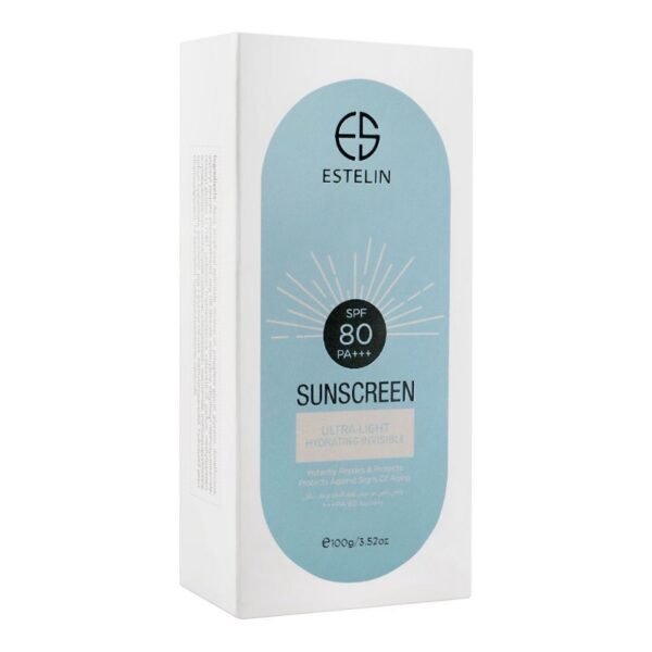Estelin hydrating invisible spf 80+ sunscreen 100g