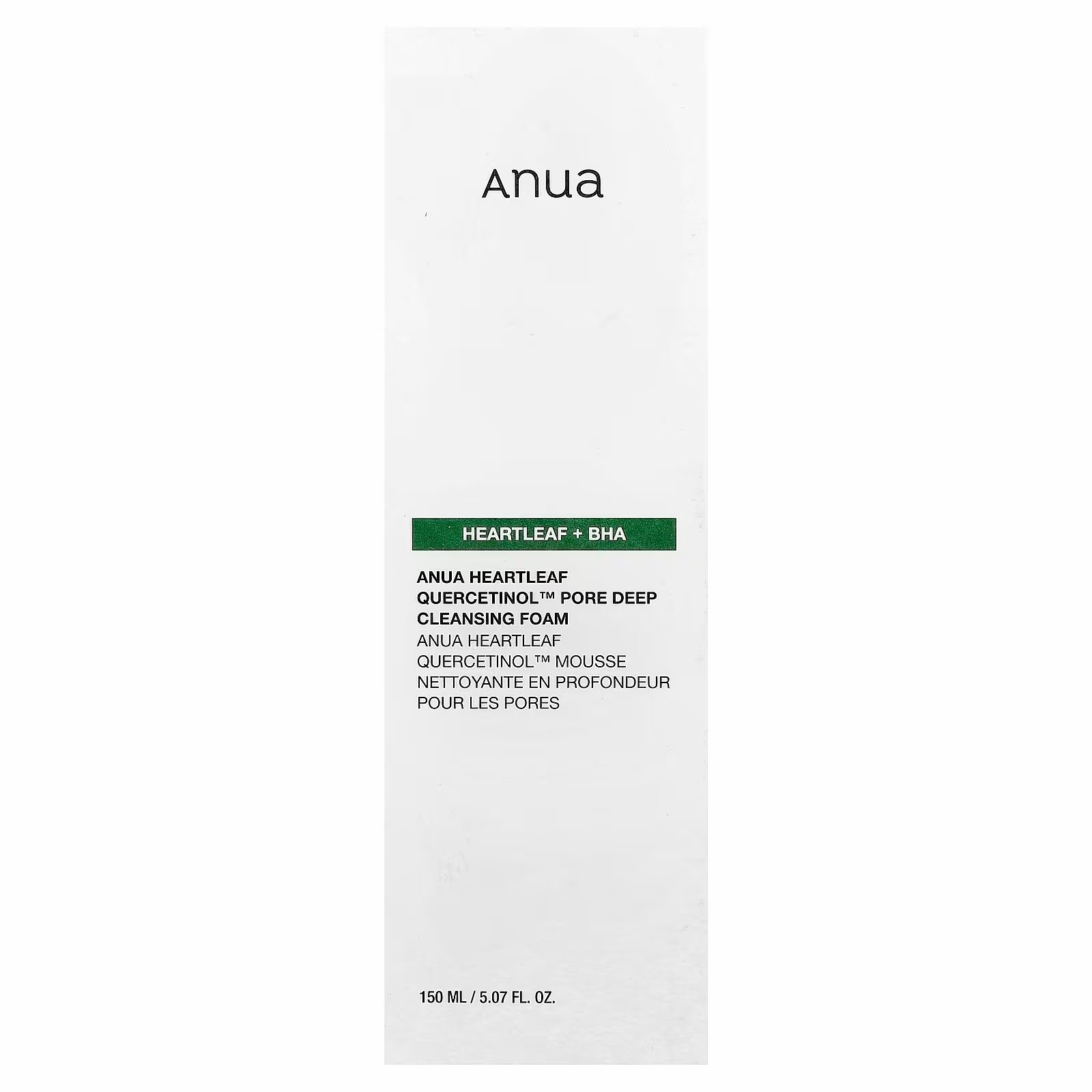 Anua Heartleaf Quercetinol Pore Deep Cleansing Foam 150ml ( packaging may vary ; old or new) - Image 2