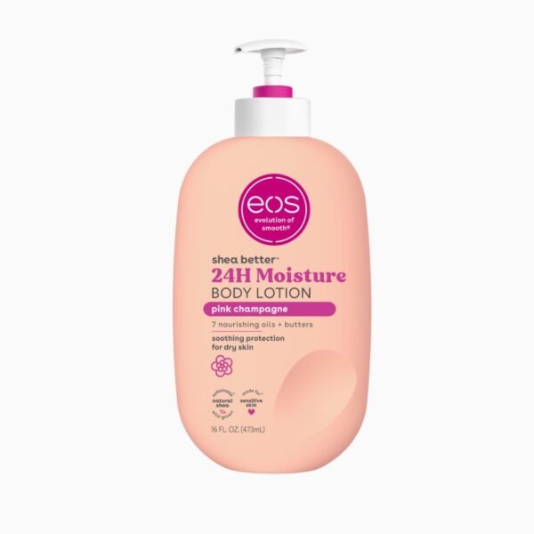 EOS Shea Better Body Lotion- Pink Champagne, 24-Hour Moisture Skin Care, 16 fl oz