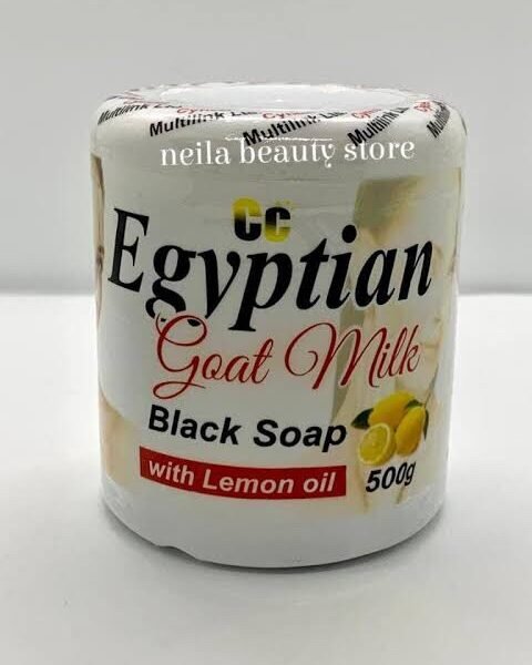 Egyptian Goat Milk Black Soap With Lemon Oil (500g)