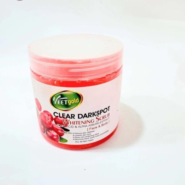 Veet gold clear dark spots kojic acid & arbutin body scrub 600ml