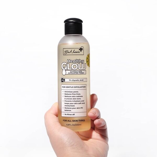 Bio nature healthy glow glycolic acid exfoliating toner
