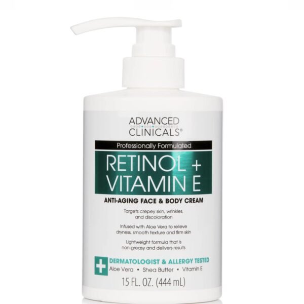 Advanced clinical Retinol+ vitamin E Anti- Aging face and body lotion(444ml)