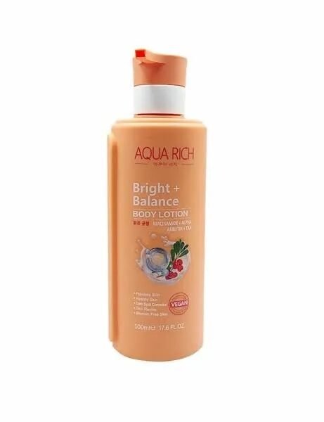 Aqua Rich Bright+Balance Body Lotion (Niacinamide+ Alpha Arbutin+ Txa) 500ml