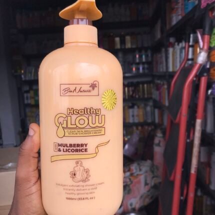 Bio nature healthy glow clear skin brightening scrub shower cream(Mulberry & Licorice)1000ml