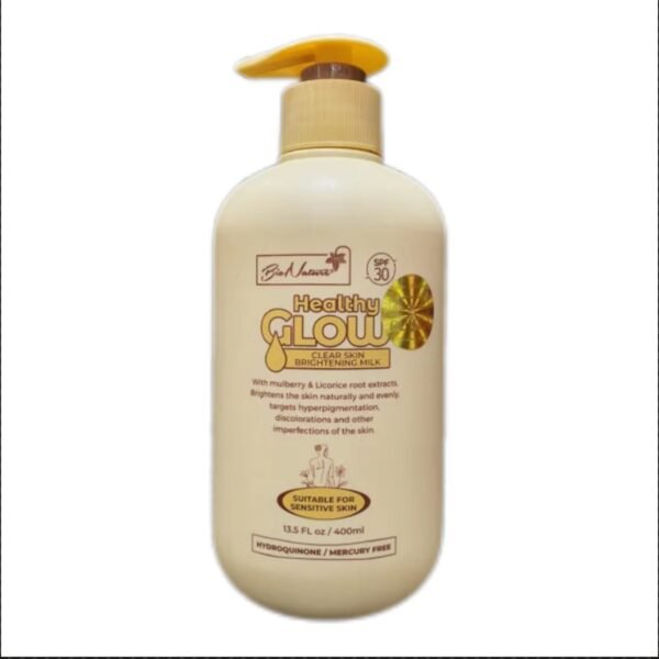 Bio nature healthy glow clear skin brightening milk lotion 400ml