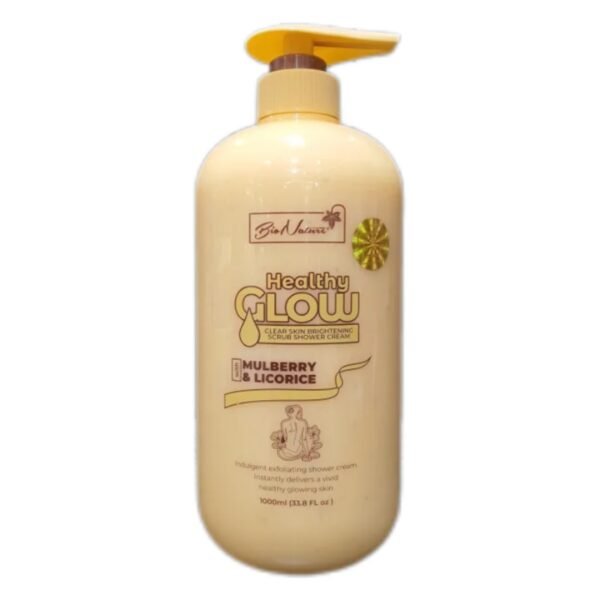 Bio nature healthy glow clear skin brightening scrub shower cream(Mulberry & Licorice)1000ml