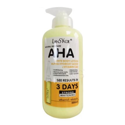 Lansyade AHA white body lotion (Alpha hydroxyl acids + Vitamin C&E)500ml