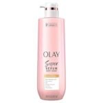 Olay Super Serum Body Wash for Extra Dry Skin, 24hr Long Lasting Hydration, 5+ Ingredient Serum Complex for Bright Even Firm Luminous Skin, 18.5 fl oz