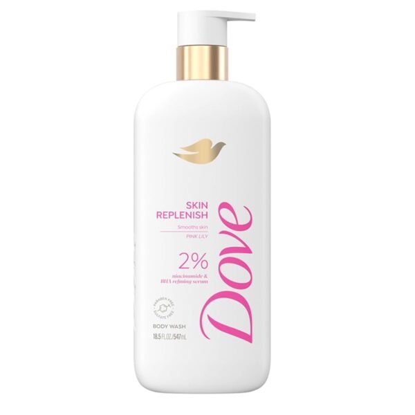 Dove Serum Body Wash Skin Replenish smooths skin with Niacinamide & BHA Serum 18.5 Fl Oz