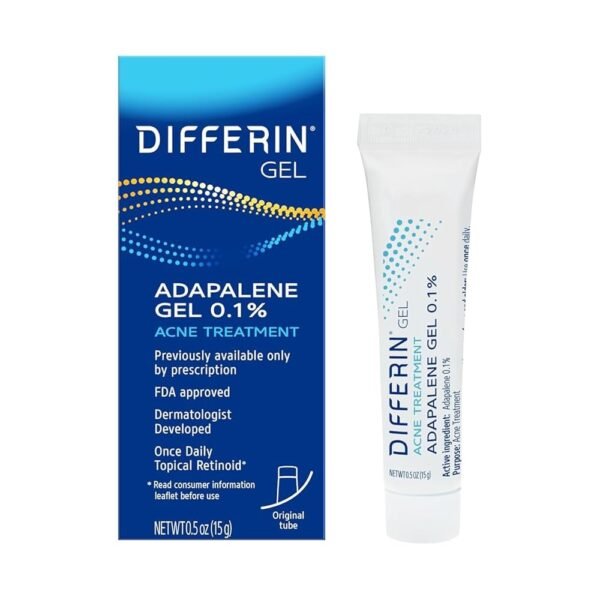 Differin Adapalene Gel 0.1% Acne Treatment (0.5 Fl.Oz)