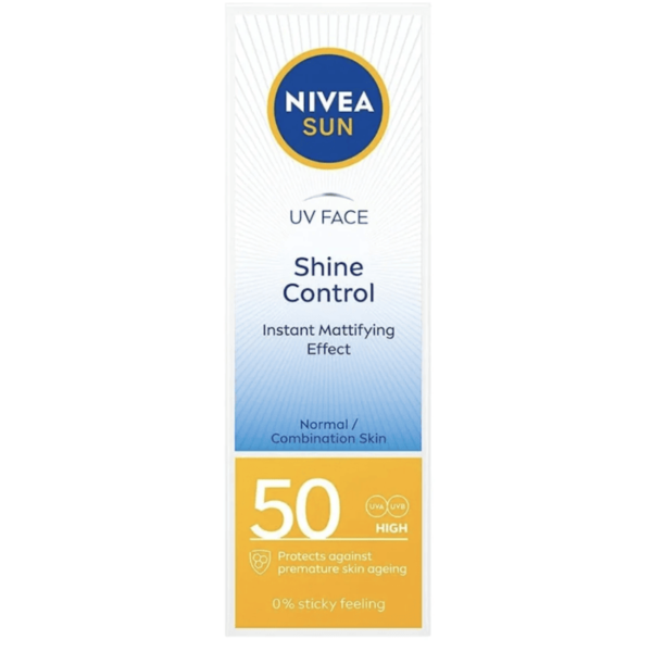 Nivea sun UV face shine control suncream