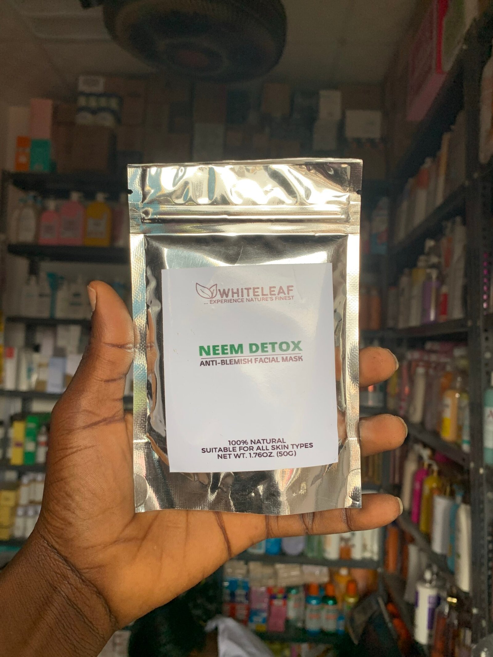 img_7449-2 White leaf neem detox anti blemish facial mask (50g) - Image 1