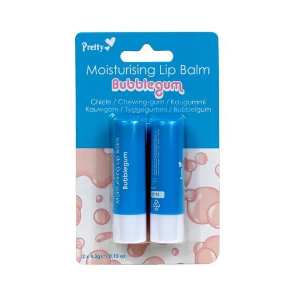 Pretty Duo Moisturising Bubblegum Lip Balm 2×4.3g
