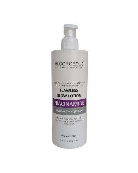 Hi Gorgeous Flawless Glow Lotion (Niacinamide, Vitamin C+ Kojic Acid) 500ml Fragrance Free