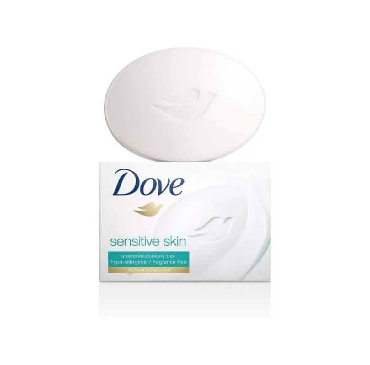 Dove Sensitive Skin Unscented Beauty Bar fragrance free |Single bar