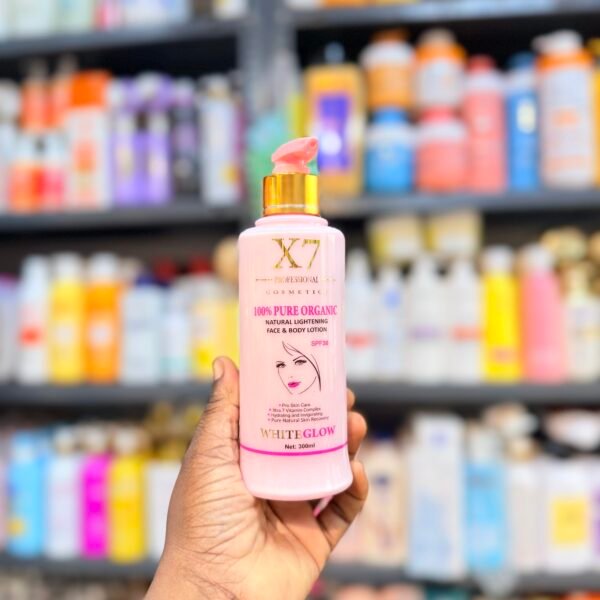 X7 100% pure organic Natural Lightening face and body lotion 300ml ~ pink