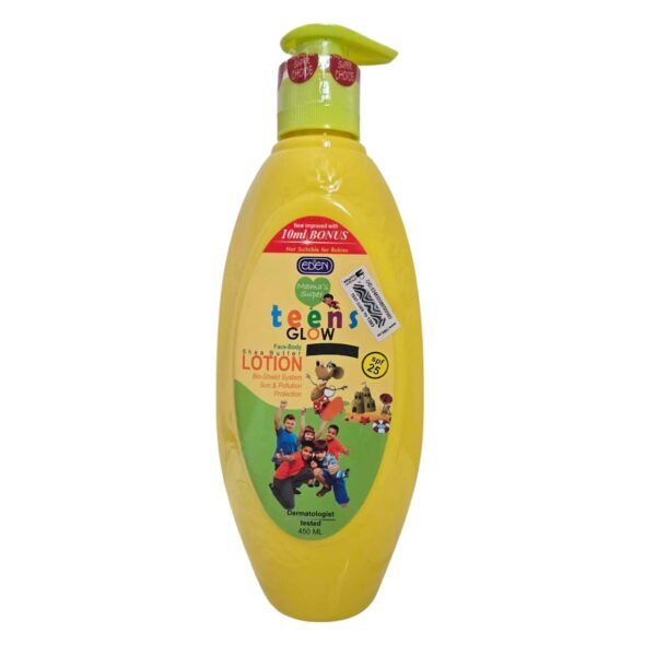 Eden Kids & Teens Glow Body Lotion With Vitamin A, C & E 450 ml (New Packaging)