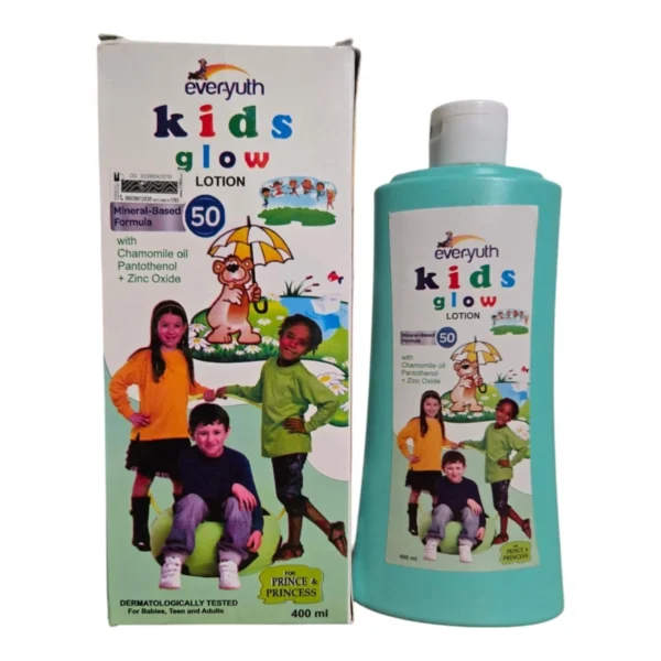 Ever-yuth kids glow lotion with chamomile oil,pantothenol+zinc oxide 400ml