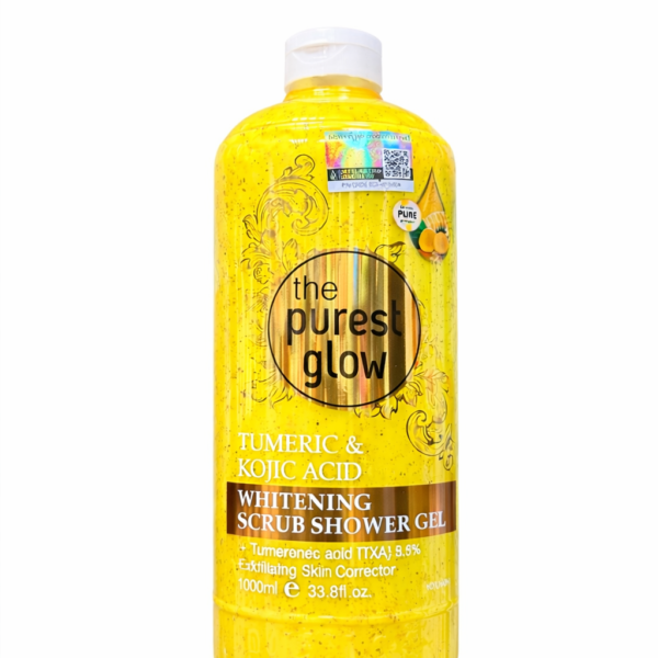 The purest Glow Tumeric & Kojic acid whitening scrub shower gel