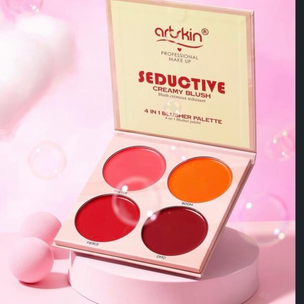 Art skin seductive creamy blush 4 in 1 blusher palette