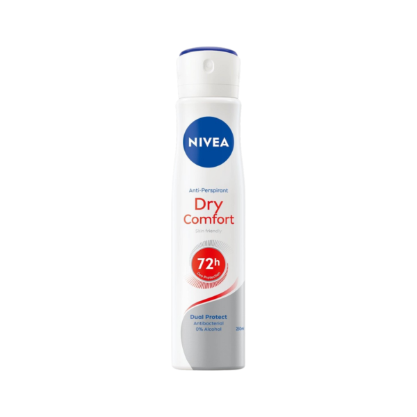 Nivea Women Dry Comfort Deodorant Spray 200ml (Package may vary)