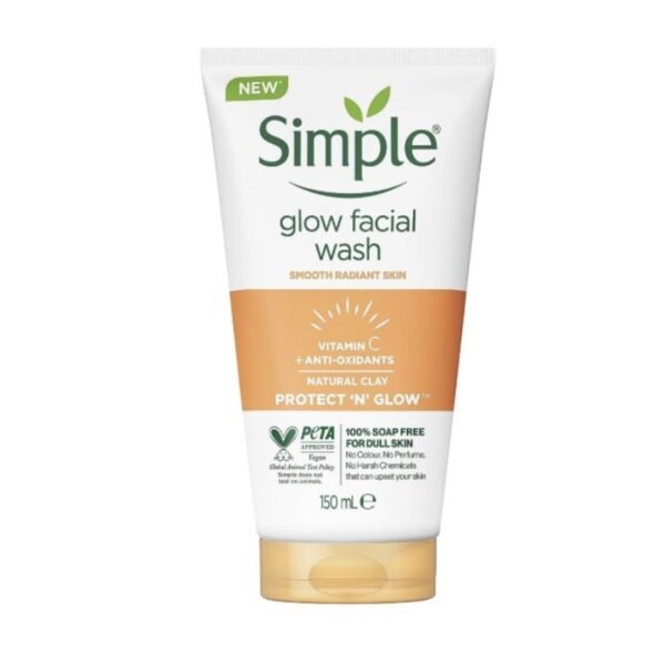 Simple Glow Facial Wash ÃƒÂ¢Ã¢â€šÂ¬Ã¢â‚¬Å“ Vitamin C + Anti-Oxidants ÃƒÂ¢Ã¢â€šÂ¬Ã¢â‚¬Å“ 150ml