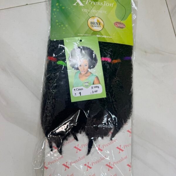 X-Pression ceres crochet kinky braids color 1 60ÃƒÂ¢Ã¢â€šÂ¬Ã‚Â