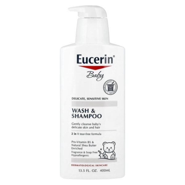 Eucerin Baby Wash & Shampoo Frangrance & Soap free 400ml/ 13.5 fl.oz.