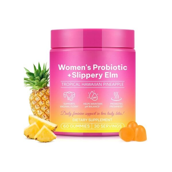 OneBtanicl Women's Probiotic + Slippery Elm Gummies(60 counts)