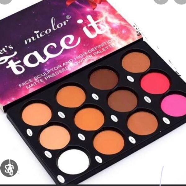 Micolor Face Sculptor And Matte Pressed 12-in-1 Powder Palette