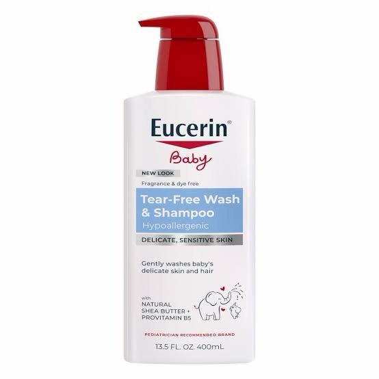 Eucerin Baby Wash & Shampoo Frangrance & Soap free 400ml/ 13.5 fl.oz.