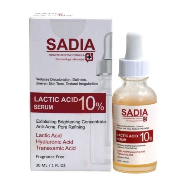 Sadia Lactic 10% Acid Face Serum 30ml (fragrance free)