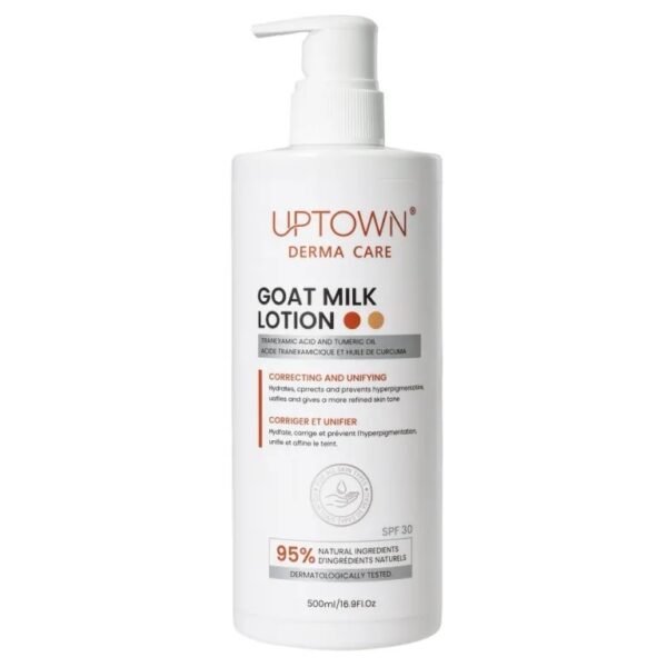 UPTOWN DERMA CARE GOAT MILK LOTION TRANEXAMIC ACID AND TUMERIC OIL